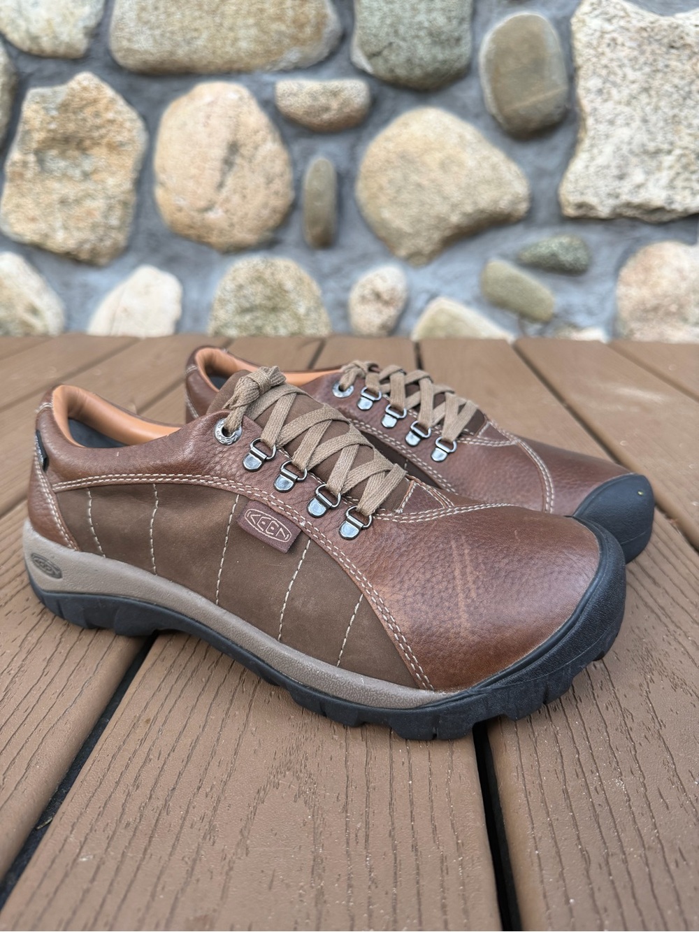 Keen Presidio Brown Leather Womens Shoes Size 10